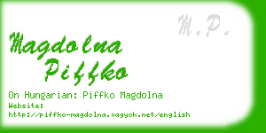 magdolna piffko business card